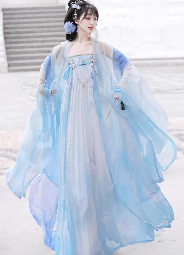 唐装漢服 豪華中華漢服刺繍　舞台服装 2色 コスチューム 可愛いワンピース　中国旅行　仙女古典美人服　レディース華流ステージコスプレ衣装　中国古代宮廷風コスプレ衣装/学園祭パーティーダンス衣装/チャイ