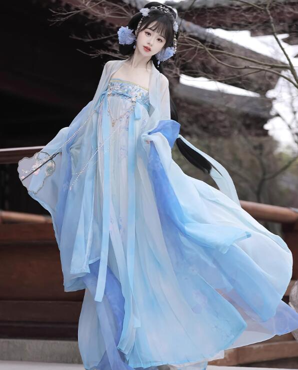 唐装漢服 豪華中華漢服刺繍　舞台服装 2色 コスチューム 可愛いワンピース　中国旅行　仙女古典美人服　レディース華流ステージコスプレ衣装　中国古代宮廷風コスプレ衣装/学園祭パーティーダンス衣装/チャイ