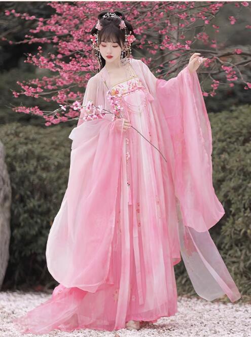 唐装漢服 豪華中華漢服刺繍　舞台服装 2色 コスチューム 可愛いワンピース　中国旅行　仙女古典美人服　レディース華流ステージコスプレ衣装　中国古代宮廷風コスプレ衣装/学園祭パーティーダンス衣装/チャイ