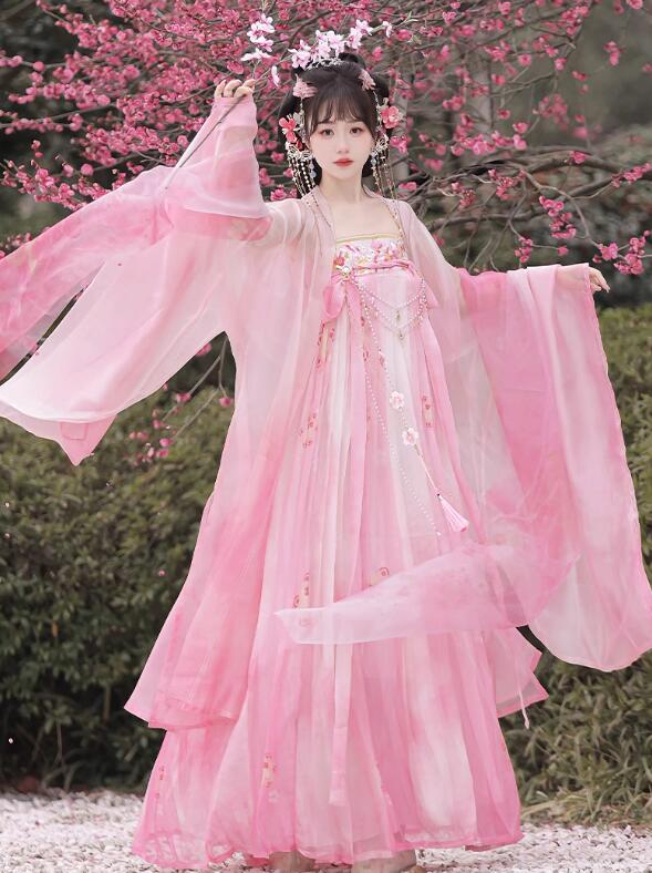 唐装漢服 豪華中華漢服刺繍　舞台服装 2色 コスチューム 可愛いワンピース　中国旅行　仙女古典美人服　レディース華流ステージコスプレ衣装　中国古代宮廷風コスプレ衣装/学園祭パーティーダンス衣装/チャイ