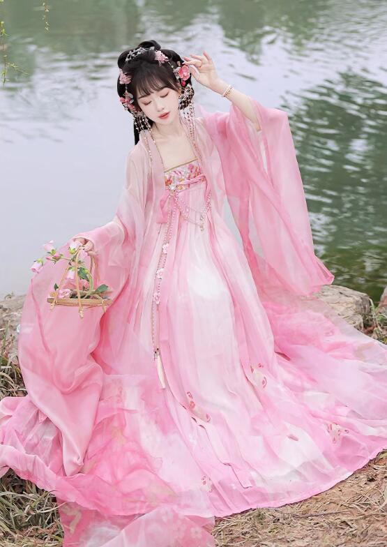 唐装漢服 豪華中華漢服刺繍　舞台服装 2色 コスチューム 可愛いワンピース　中国旅行　仙女古典美人服　レディース華流ステージコスプレ衣装　中国古代宮廷風コスプレ衣装/学園祭パーティーダンス衣装/チャイ