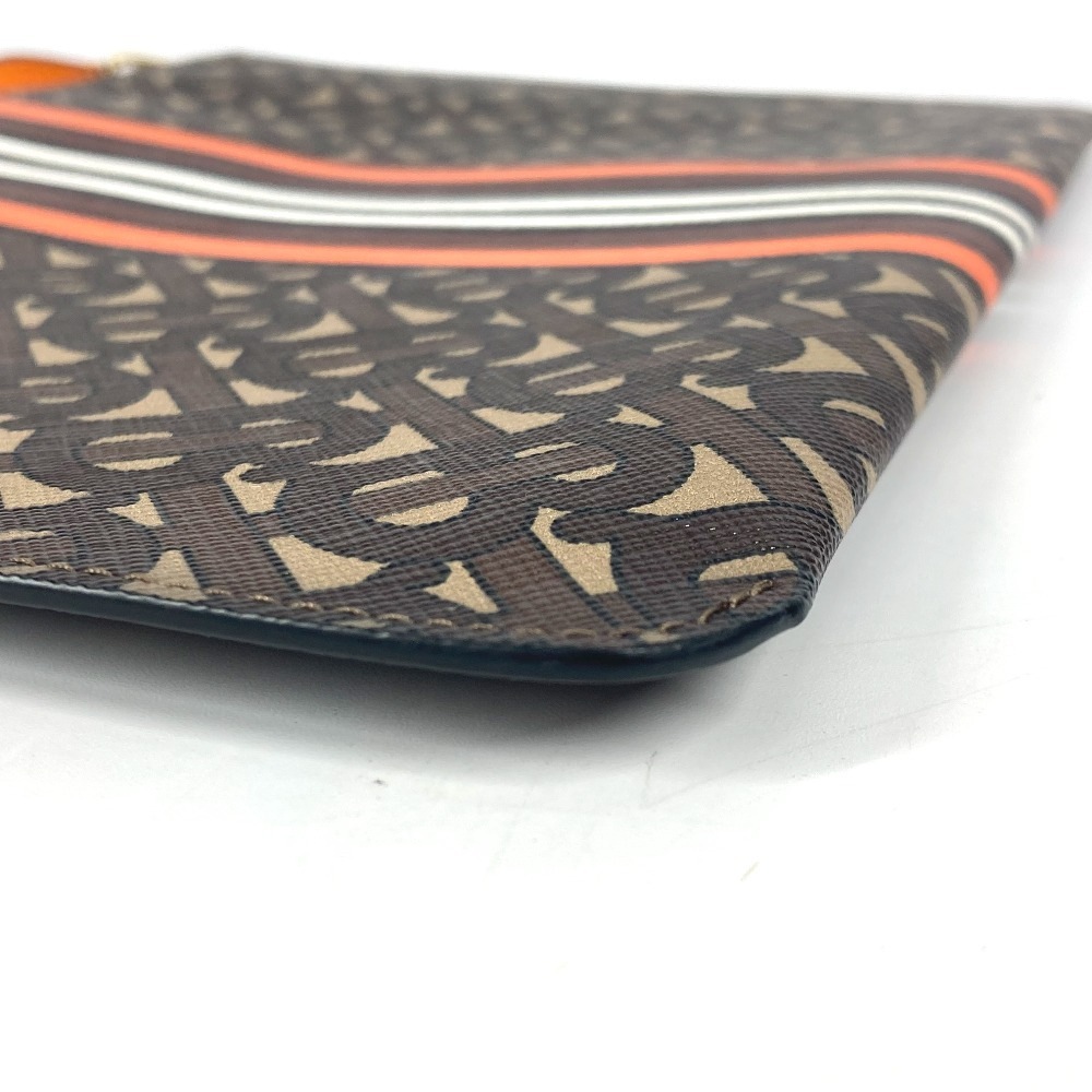 クラッチバッグ TBロゴ ポーチ カバン セカンドバッグ レザー ブラウン