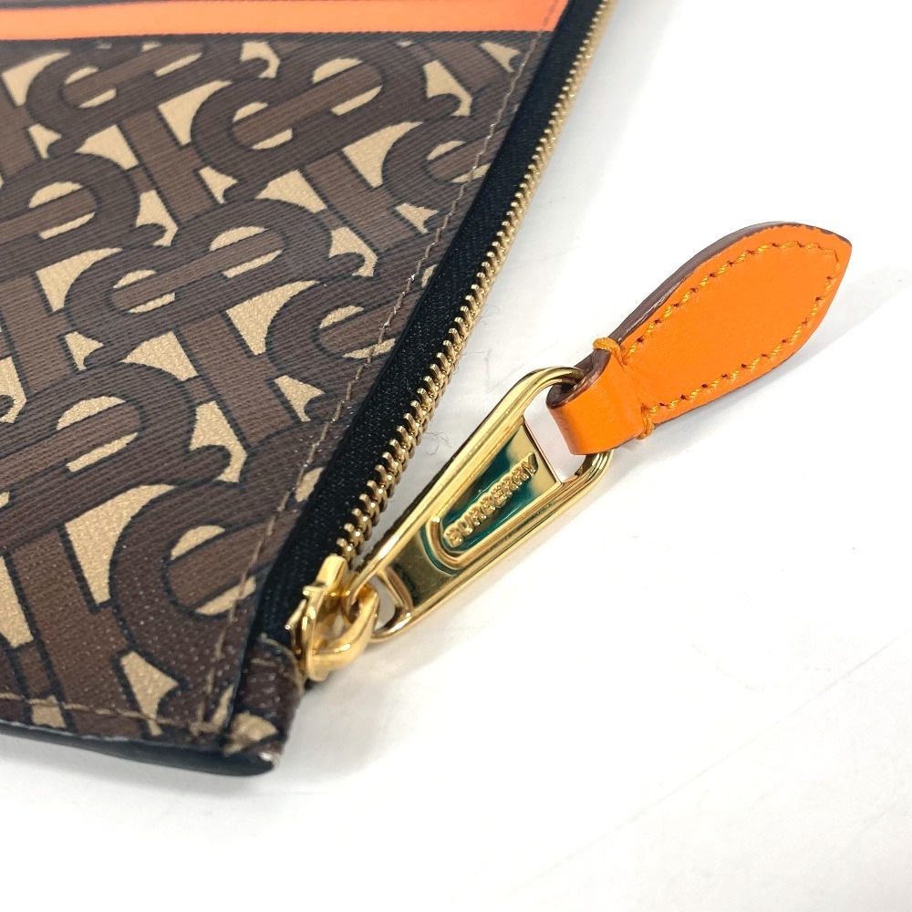 クラッチバッグ TBロゴ ポーチ カバン セカンドバッグ レザー ブラウン