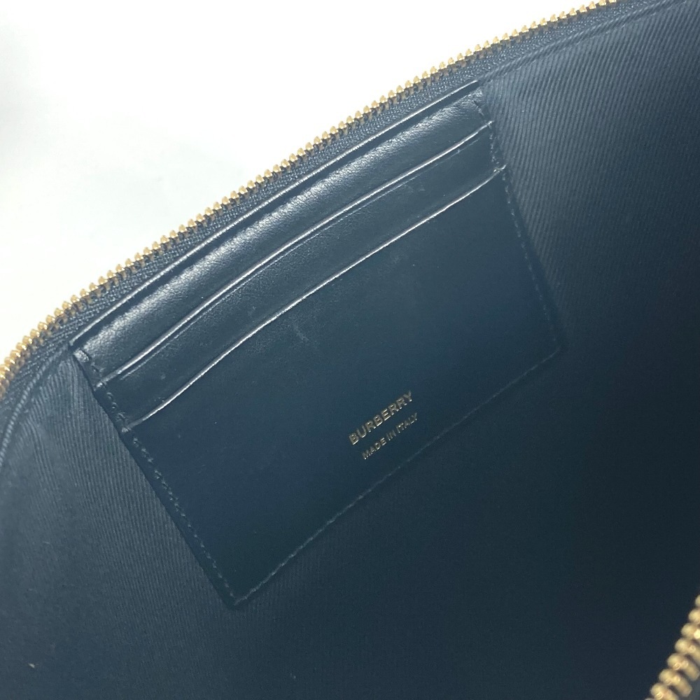 クラッチバッグ TBロゴ ポーチ カバン セカンドバッグ レザー ブラウン