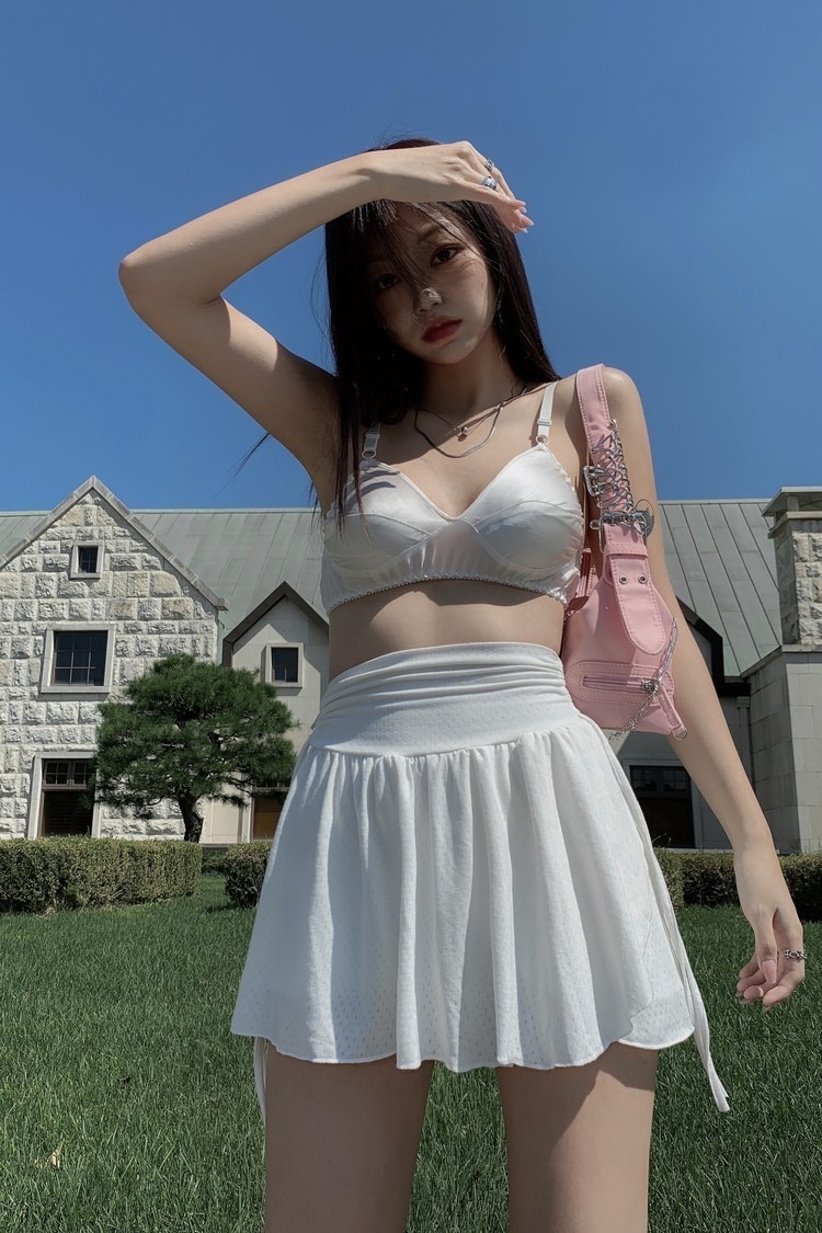 Swimcity 】Siro cotton skirt (white) ミニスカート