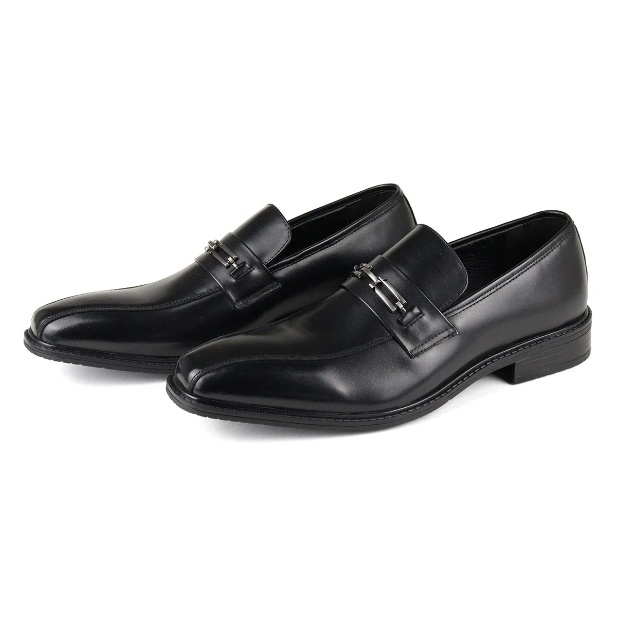 ビジネスシューズ 革靴 スリッポン ビットローファー 本革 衝撃吸収 スワールモカ ふわふわインソール メンズ 靴 6917 黒 ブラック 大きいサイズ