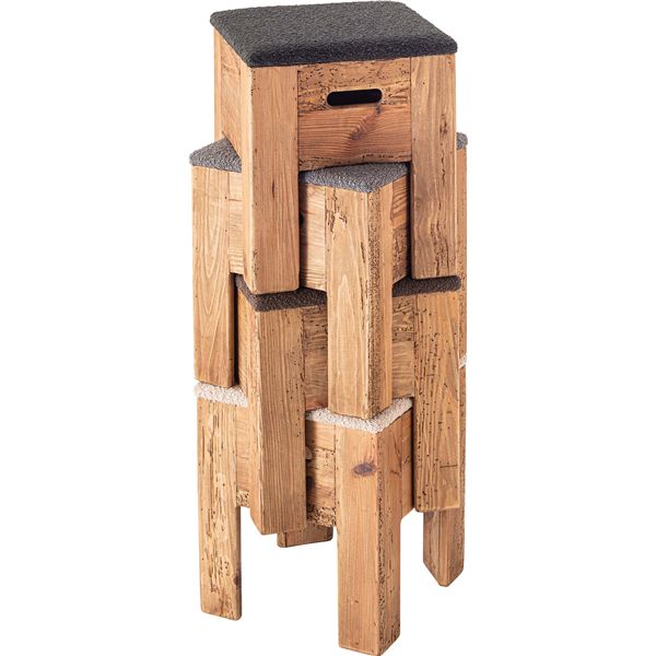 スツール グレー (約W36×D36×H41cm) 完成品 スツール グレー (約W36×D36×H41cm) 完成品