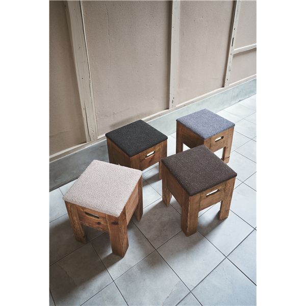 スツール グレー (約W36×D36×H41cm) 完成品 スツール グレー (約W36×D36×H41cm) 完成品