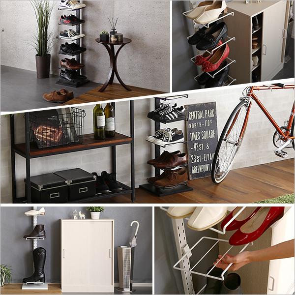 ディスプレイ突っ張りシューズラック