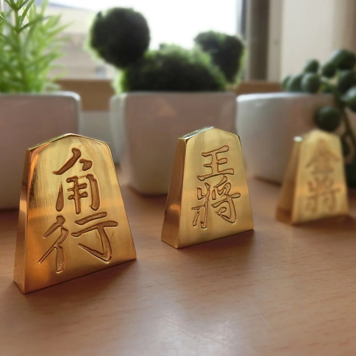 極み 金の駒 金将 1駒 将棋 24金メッキ加工 インテリア プレゼント ギフト