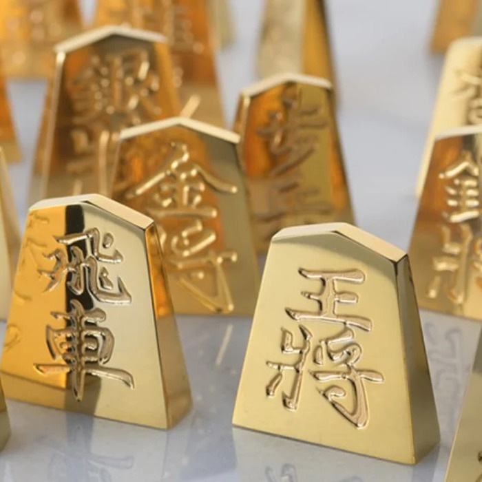 極み 金の駒 金将 1駒 将棋 24金メッキ加工 インテリア プレゼント ギフト