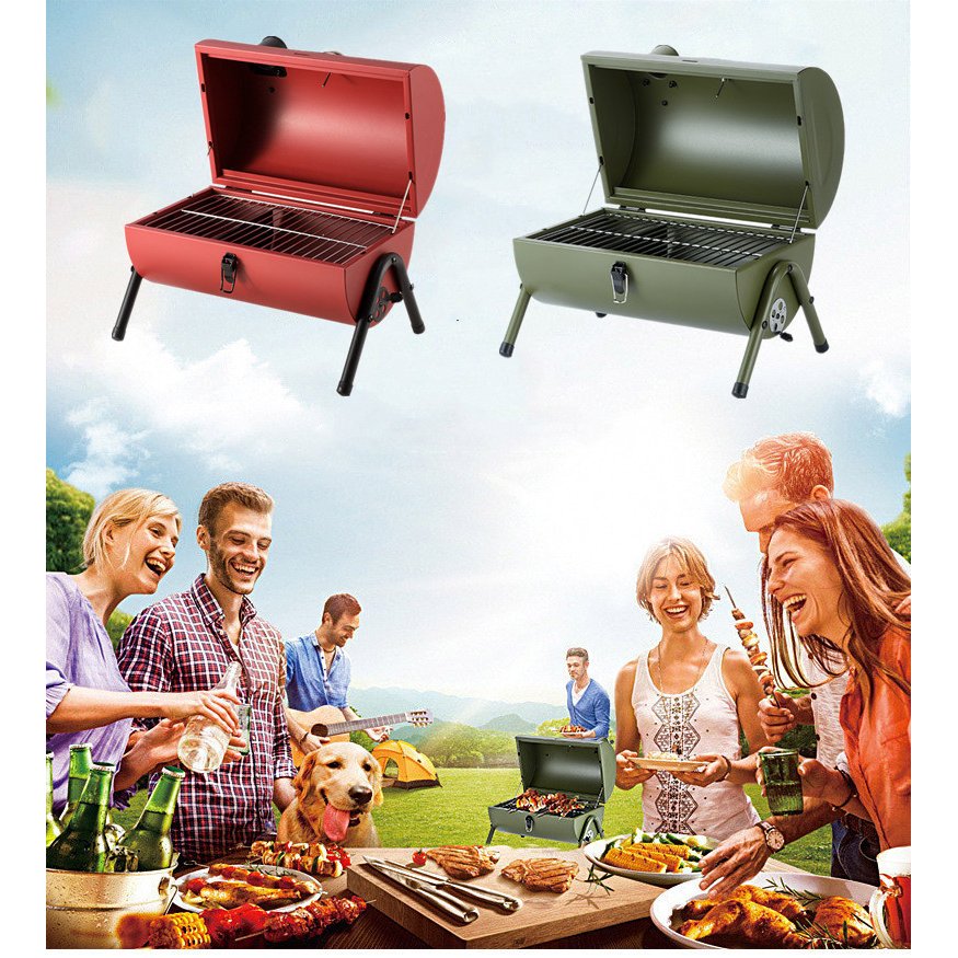 バーベキューコンロ バーベキューグリル BBQ 温度計 蓋付き アウトドア