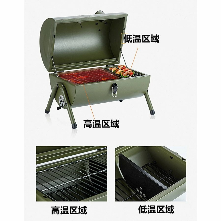 バーベキューコンロ バーベキューグリル BBQ 温度計 蓋付き アウトドア