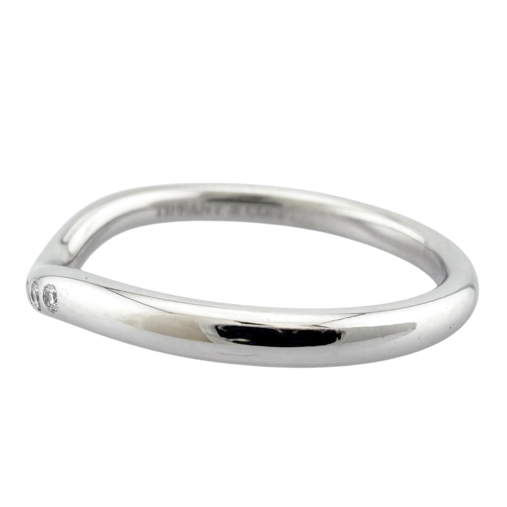 ティファニー カーブドバンド リング 指輪 9.5号 Pt950プラチナ ダイヤモンド TIFFANY&Co. 中古 美品 ティファニー カーブドバンド リング 指輪 9.5号 Pt950プラチナ ダイヤモンド TIFFANY&Co. 中古 美品