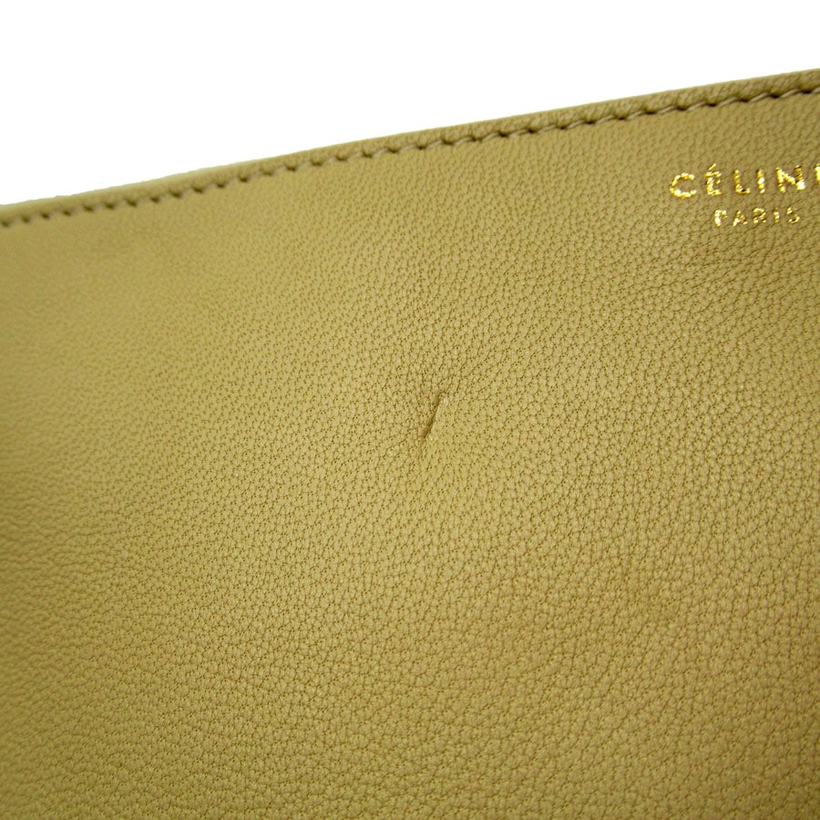 セリーヌ CELINE クラッチバッグ レザー クリームブラウン ユニセックス t19216a セリーヌ CELINE クラッチバッグ レザー クリームブラウン ユニセックス t19216a