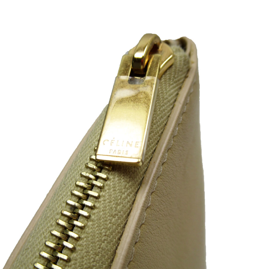 セリーヌ CELINE クラッチバッグ レザー クリームブラウン ユニセックス t19216a セリーヌ CELINE クラッチバッグ レザー クリームブラウン ユニセックス t19216a