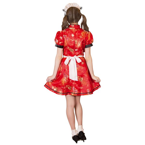 [コスプレ衣装/コスチューム] ロイヤルチャイナ チャイナメイド レッド