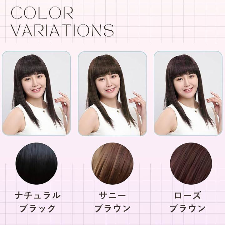 人毛100% ロング ストレート フルウィッグ 自然 手植え 医療用 かつら