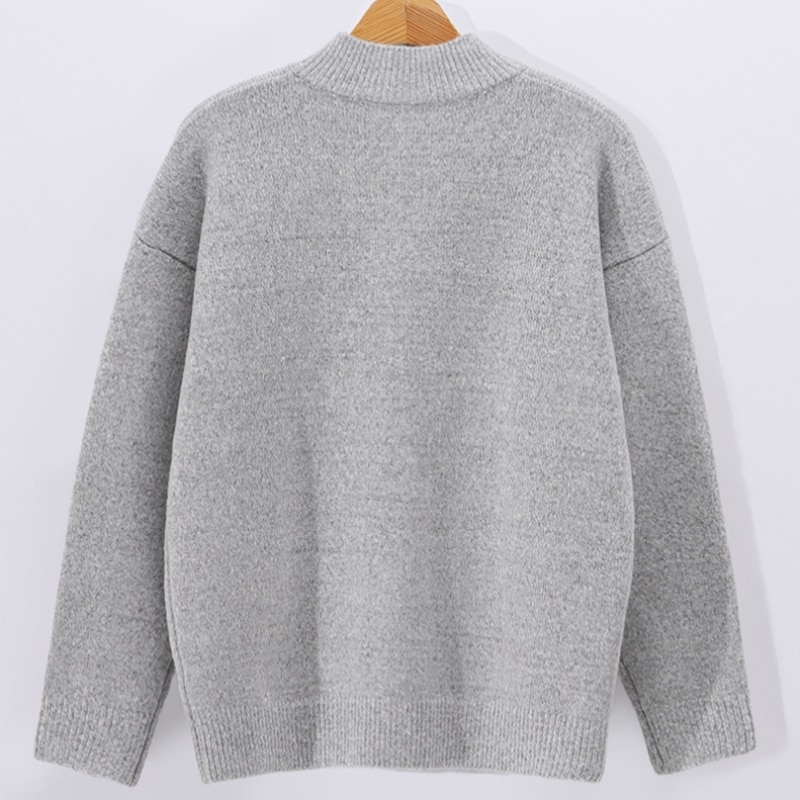 (Juans) メンズボタンハーフオープンヘンリーネックモックネックニットポーラー OSSW5354 (Juans) メンズボタンハーフオープンヘンリーネックモックネックニットポーラー OSSW5354