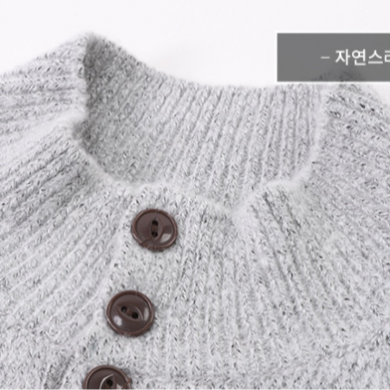 (Juans) メンズボタンハーフオープンヘンリーネックモックネックニットポーラー OSSW5354 (Juans) メンズボタンハーフオープンヘンリーネックモックネックニットポーラー OSSW5354