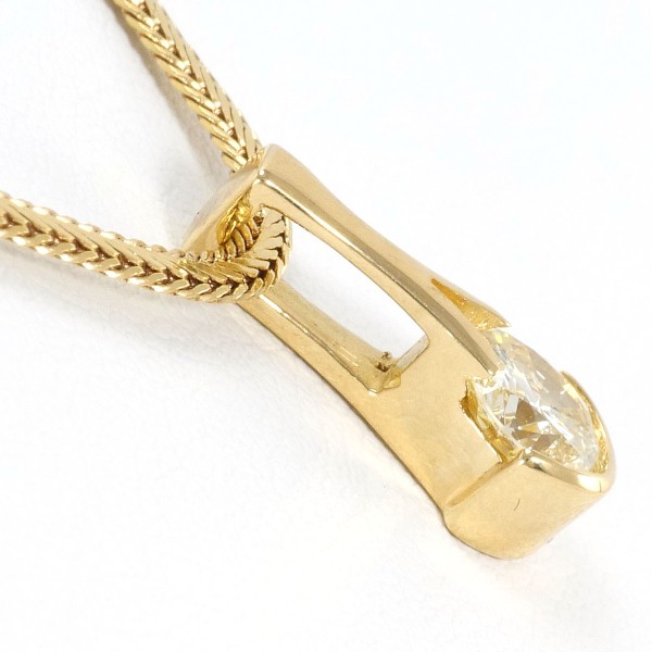 K18 18金 YG ネックレス ダイヤ 0.61 SI1 鑑別書 ジュエリー 中古