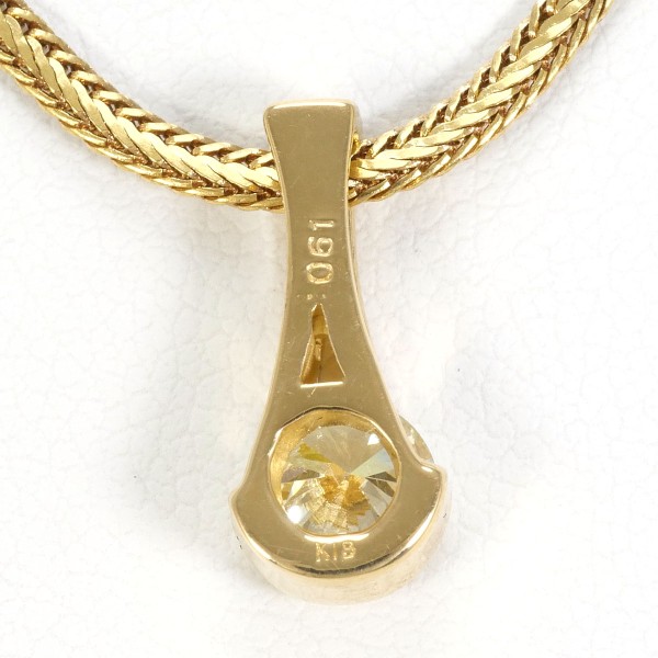 K18 18金 YG ネックレス ダイヤ 0.61 SI1 鑑別書 ジュエリー 中古