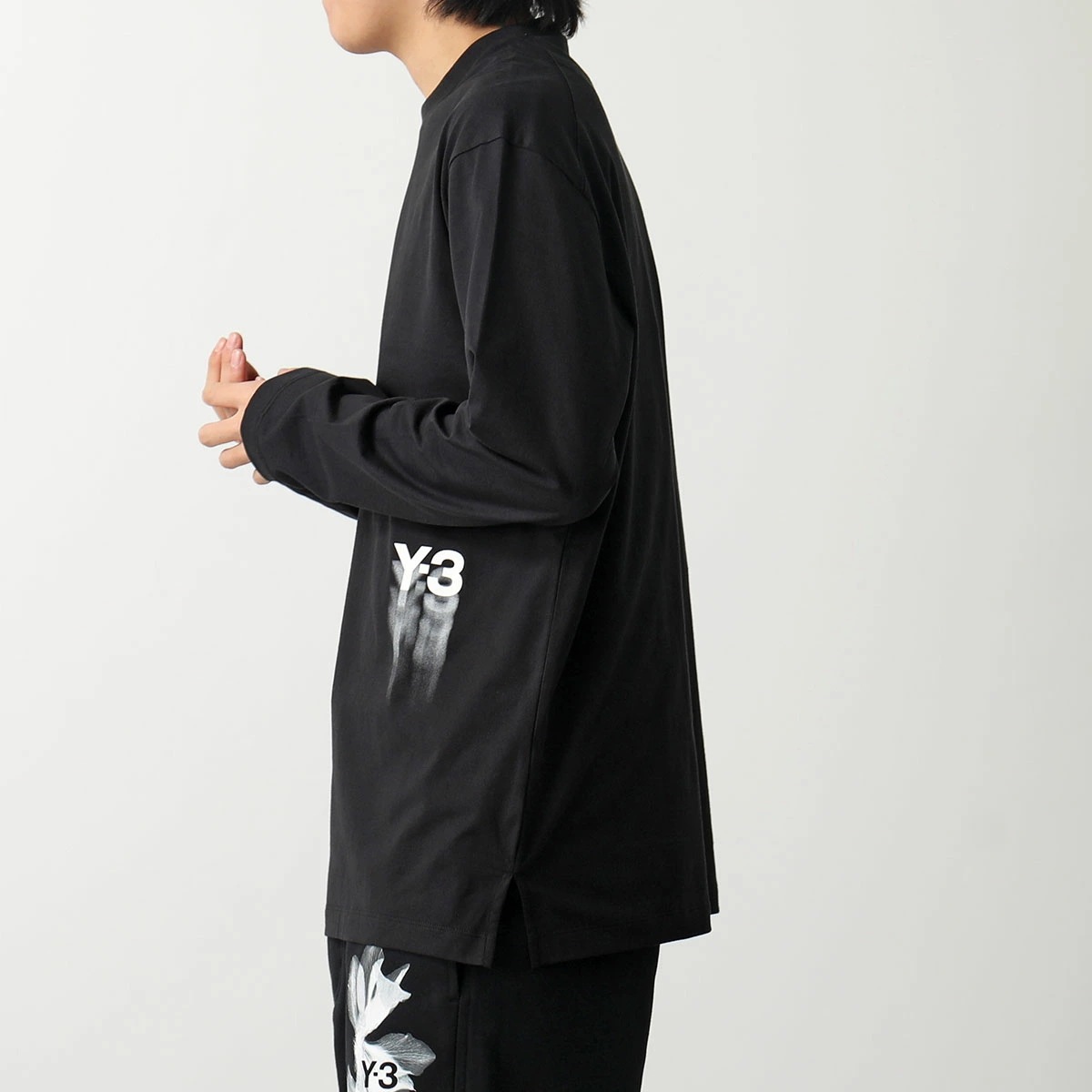 Y-3 GFX LS TEE グラフィックロングスリーブTシャツ 花柄 Y-3 ワイスリー フラワーグラフィック ロンT IN4351 花柄 長袖T