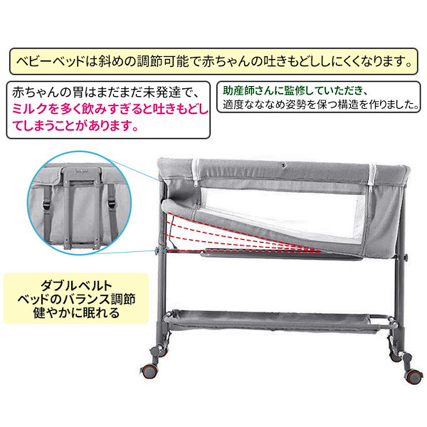 Qoo10] AORTD ベビーベッド 添い寝 ゆりかご0-36ヶ