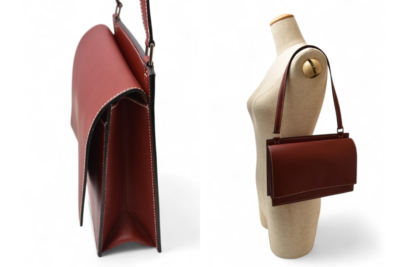 バッグ ヴァランタン ボックスカーフ ルージュアッシュ シルバー金具 E:2001年【中古】 バッグ ヴァランタン ボックスカーフ ルージュアッシュ シルバー金具 E:2001年【中古】