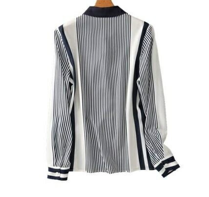 マルチ ストライプ シャツ レディース バイカラー サテン シルクタッチ マルチカラ― トップス ブラウス 長袖 襟付き オーバーシャツ ワークシャツ ビッグシルエット 大人 きれいめ マルチ ストライプ シャツ レディース バイカラー サテン シルクタッチ マルチカラ― トップス ブラウス 長袖 襟付き オーバーシャツ ワークシャツ ビッグシルエット 大人 きれいめ