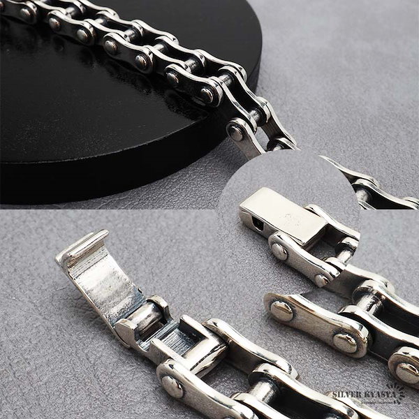 Qoo10] silver KYASYA シルバー925 バイクチェーンブレスレッ