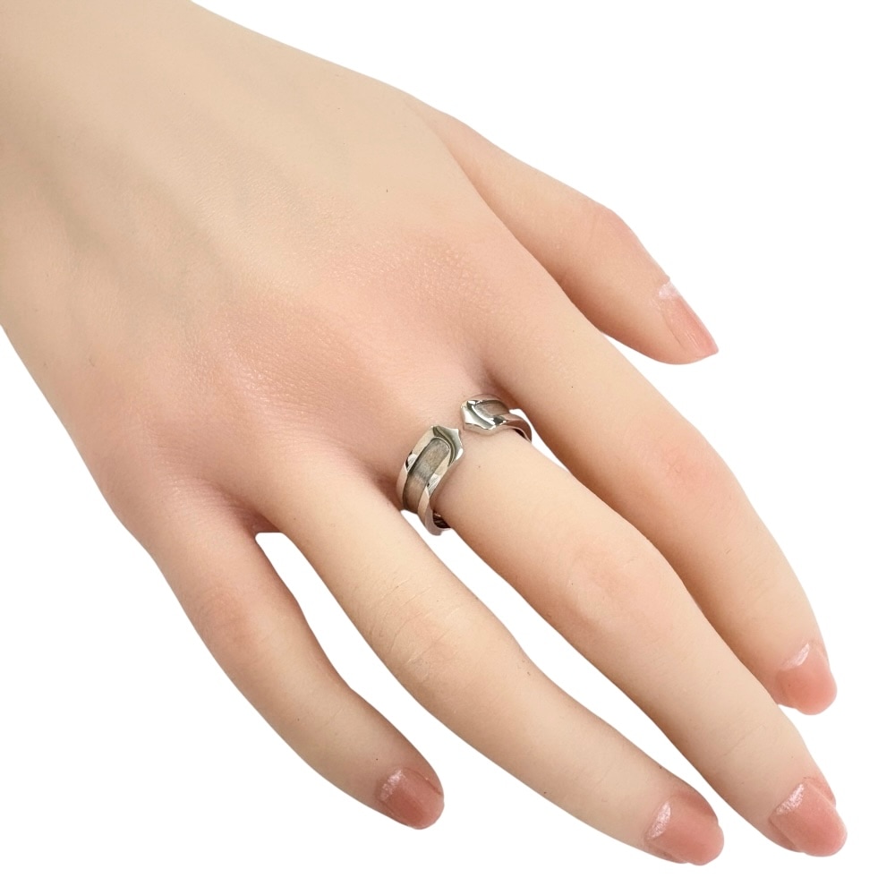 カルティエ 2C リング 指輪 16号 18金 K18ホワイトゴールド CARTIER 中古 美品