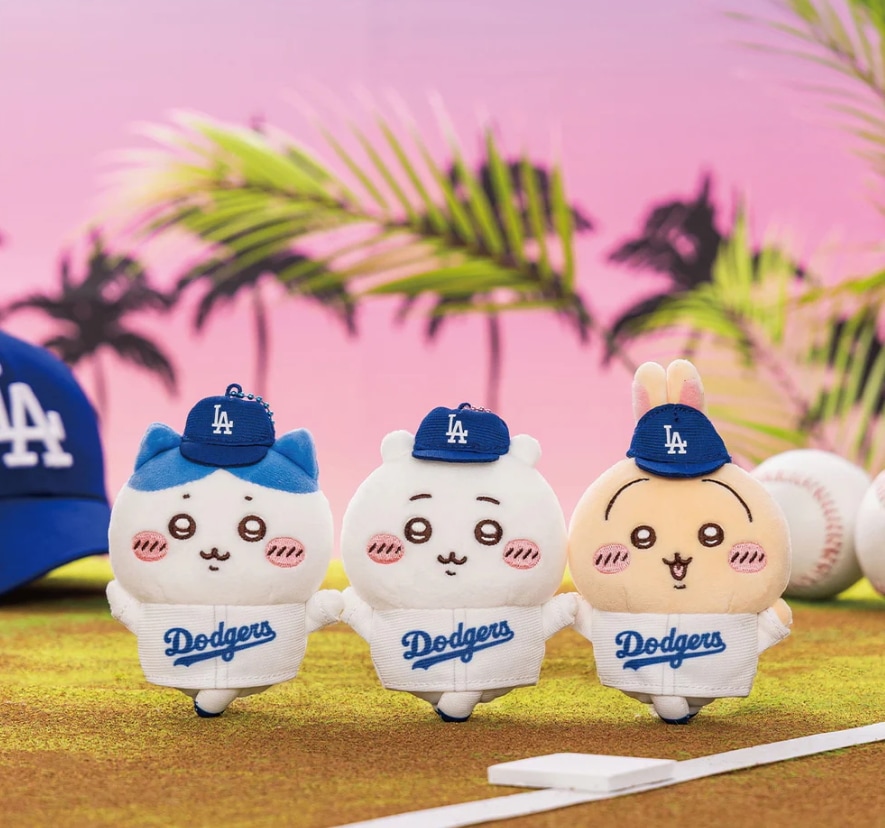 ちいかわ ハチワレ うさぎ　TOKYOSERIES Dodgersマスコット3点 ちいかわ MLB TOKYO SERIES マスコット ドジャース 3体セット ちいかわ