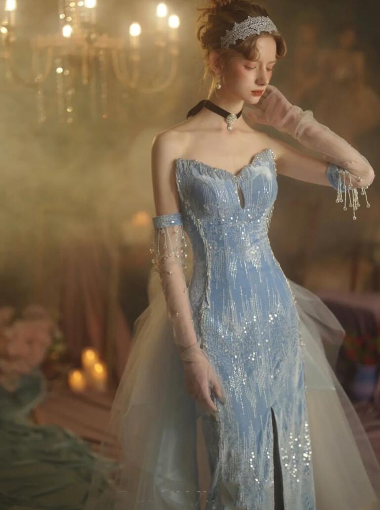 激安セールレディースドレス 高級感 おしゃれ ブルー オフショルダー 舞台 演出 司会 礼服 ウエディングドレス 結婚式 宴会 お呼ばれ イブニングドレス イベント フィッシュテール スリット 編み上 激安セールレディースドレス 高級感 おしゃれ ブルー オフショルダー 舞台 演出 司会 礼服 ウエディングドレス 結婚式 宴会 お呼ばれ イブニングドレス イベント フィッシュテール スリット 編み上