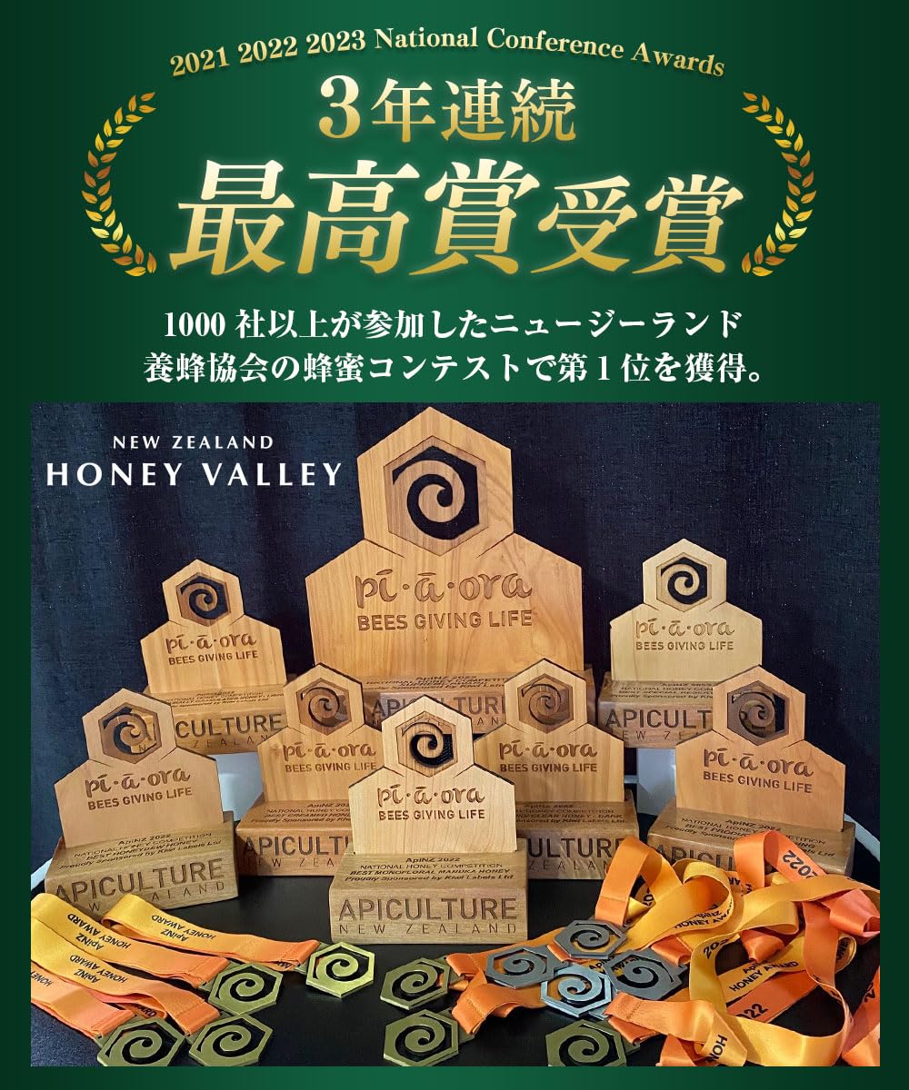 アクティブマヌカハニー　UMF15+　250g ハニーバレー（100% Pure New Zealand Honey）マヌカ蜂蜜