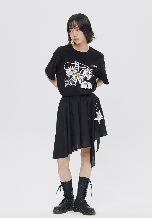 ROMANTIC CROWN ♥ TRIPLE DAISY MIXED LOGO TEE SHIRT ROMANTIC CROWN】 TRIPLE DAISY MIXED LOGO TEE SHIRT Tシャツ