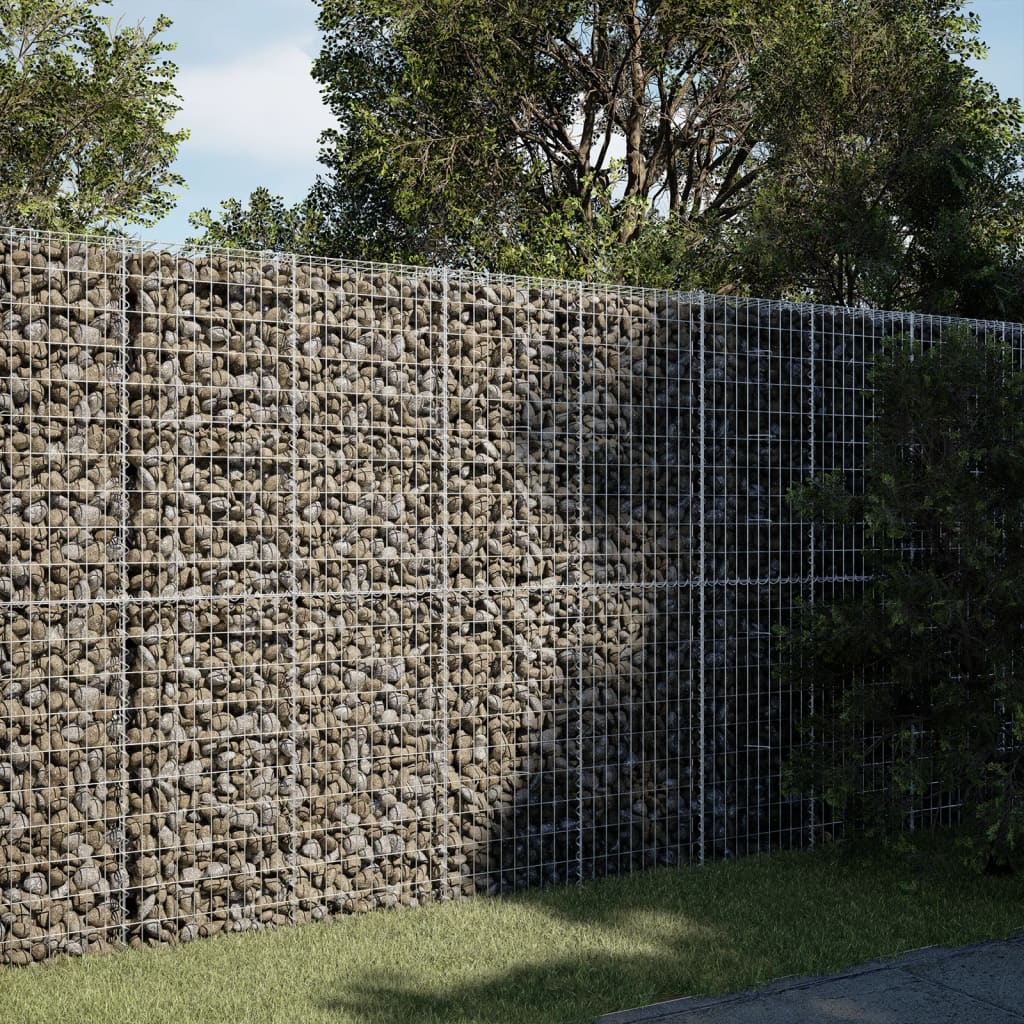 蛇籠バスケット カバー付き 200x50x200cm 亜鉛メッキ鉄