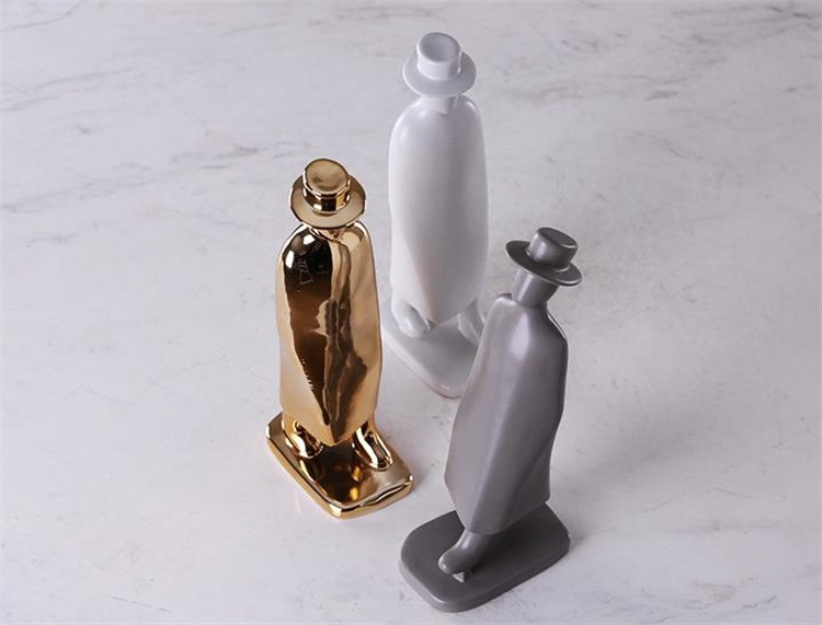 INSスタイル リビングルーム 酒箱置物 彫刻 ソフト置物 上品映え おしゃれな 北欧スタイル キャラクター歩き置物 モデルルーム置物 オフィス置物