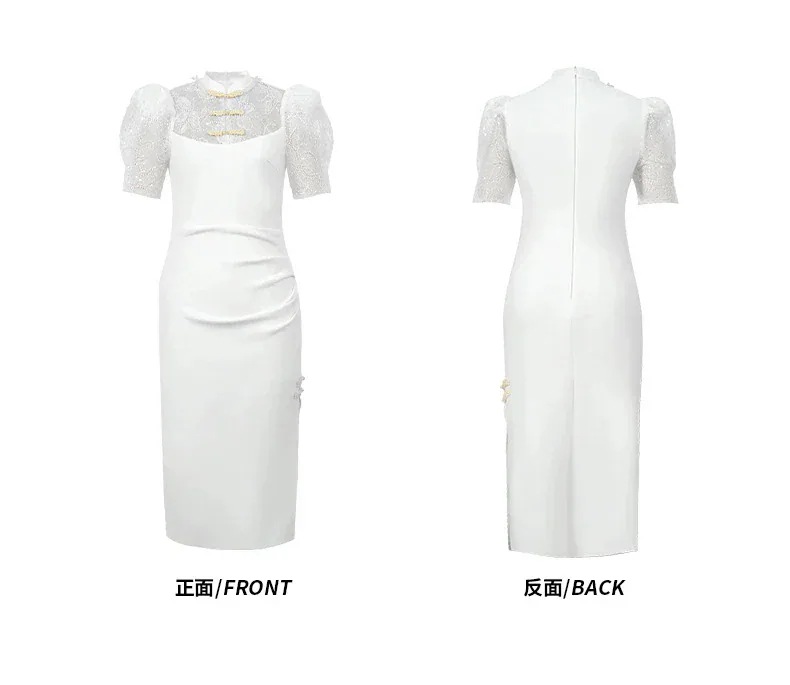 夏 披露宴 ウェディング チャイナ 中華風 刺繍 レース 大人 ワンピース キャバ 演奏会 二次会 結婚式 パーティー 同窓会 卒業式 pattayablatt.com