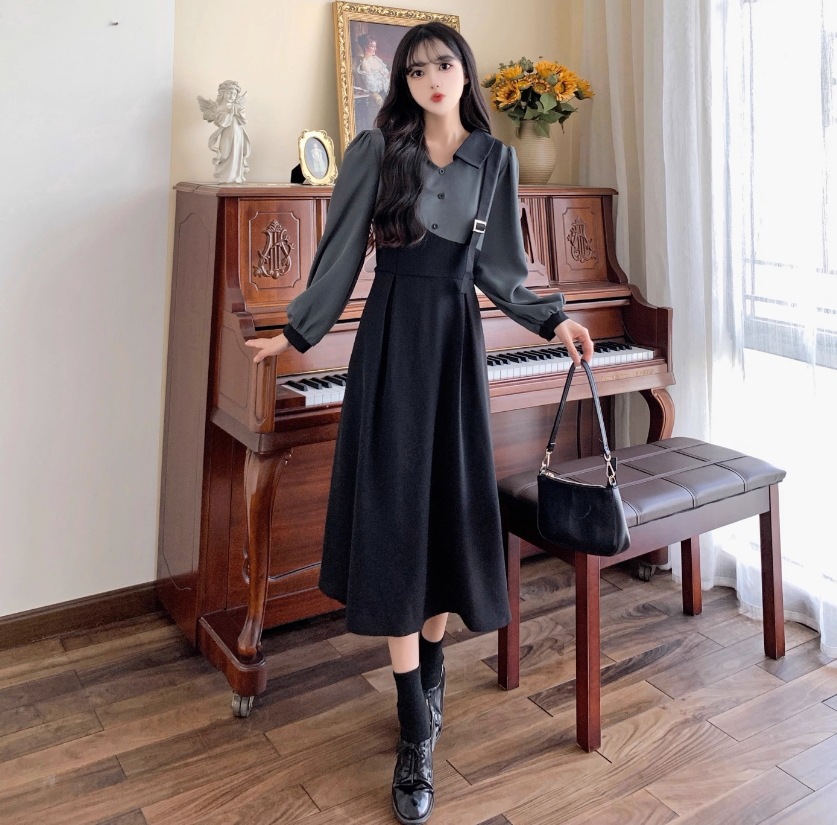 ワンピース フェイクツーピース シャツワンピース ワンピドレス ミモレ ミモレ丈 長袖 Vネック 襟付き フレア アシンメトリー 切り替えデザイン ボタン 大人可愛い きれいめ シンプル カジュアル ワンピース フェイクツーピース シャツワンピース ワンピドレス ミモレ ミモレ丈 長袖 Vネック 襟付き フレア アシンメトリー 切り替えデザイン ボタン 大人可愛い きれいめ シンプル カジュアル