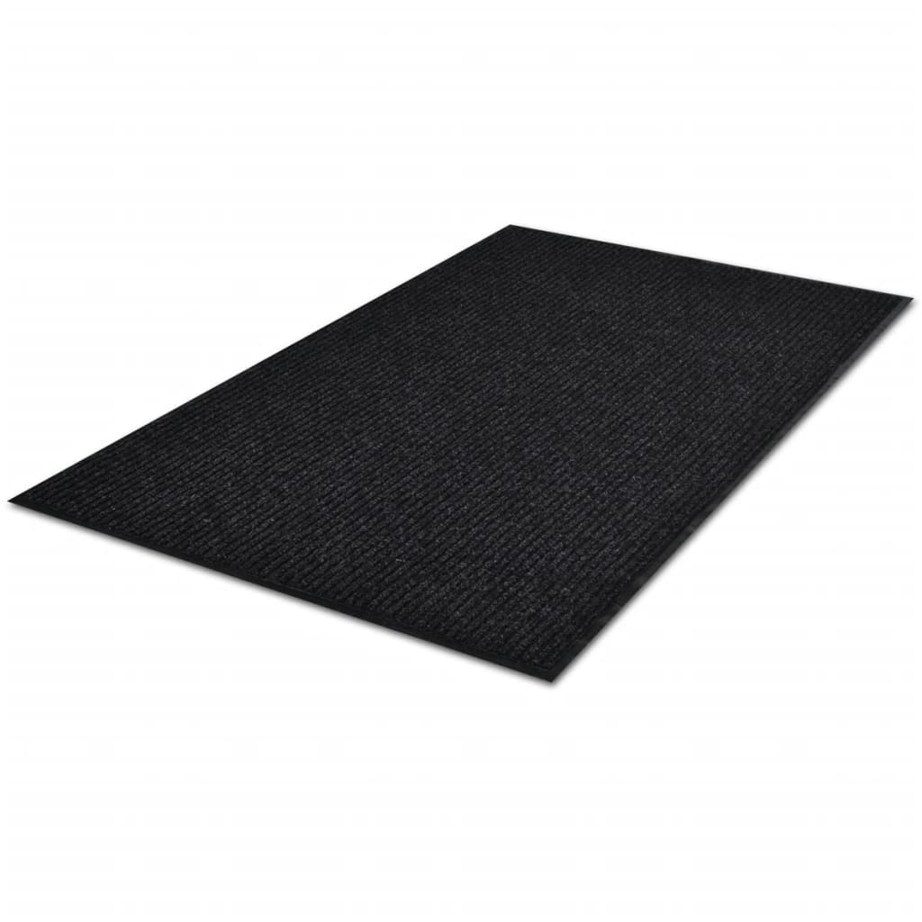 玄関マット 90x150cm ブラック PVC製