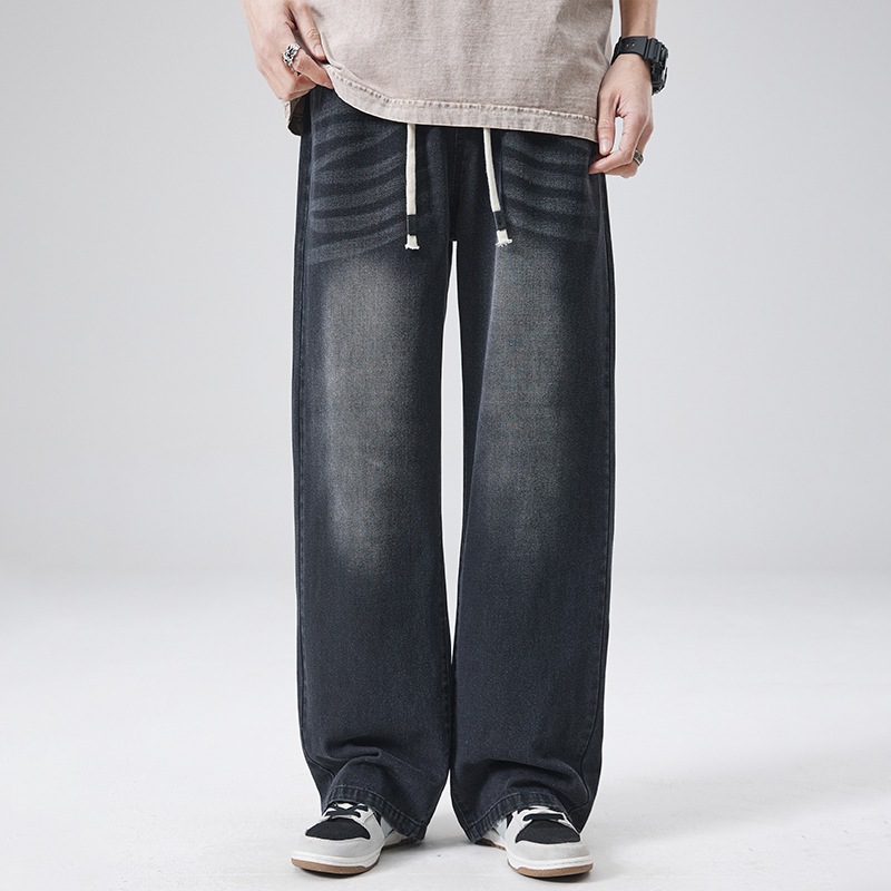33)レトロウォッシュジーンズ メンズ 春秋 ストレート ワイドパンツ アメリカン ヘビーウェイト ルーズ カジュアル パンツ 33)レトロウォッシュジーンズ メンズ 春秋 ストレート ワイドパンツ アメリカン ヘビーウェイト ルーズ カジュアル パンツ