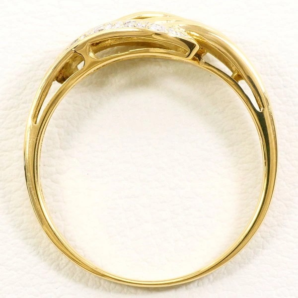 18K YG リング 指輪 17号 ダイヤ 総重量約2.9g ジュエリー 中古 18K YG リング 指輪 17号 ダイヤ 総重量約2.9g ジュエリー 中古
