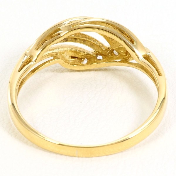 18K YG リング 指輪 17号 ダイヤ 総重量約2.9g ジュエリー 中古 18K YG リング 指輪 17号 ダイヤ 総重量約2.9g ジュエリー 中古