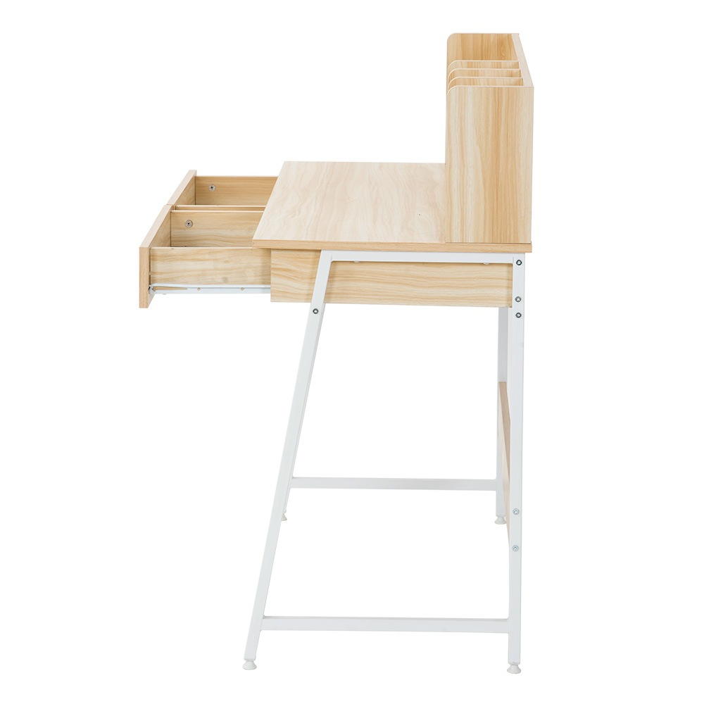 【国内発送】186【301556AAAオフィスチェア+パソコンデスク セット】 【ナチュラル】パソコンデスク 引き出し付き　収納台　ミシン台 学習机 勉強机