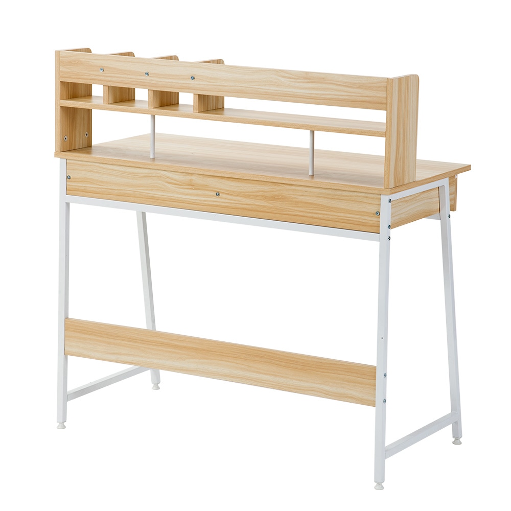 【国内発送】186【301556AAAオフィスチェア+パソコンデスク セット】 【ナチュラル】パソコンデスク 引き出し付き　収納台　ミシン台 学習机 勉強机