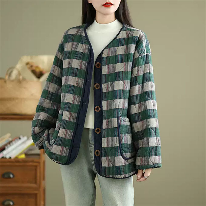 中綿コート レディース アウター ノーカラー 暖かい 防寒 おしゃれ ショートコート 中綿ジャケット 厚手 中綿入り 女性用 カジュアル 大きいサイズ チェック柄 きれいめ 20代 30代 40代 5 中綿コート レディース アウター ノーカラー 暖かい 防寒 おしゃれ ショートコート 中綿ジャケット 厚手 中綿入り 女性用 カジュアル 大きいサイズ チェック柄 きれいめ 20代 30代 40代 5