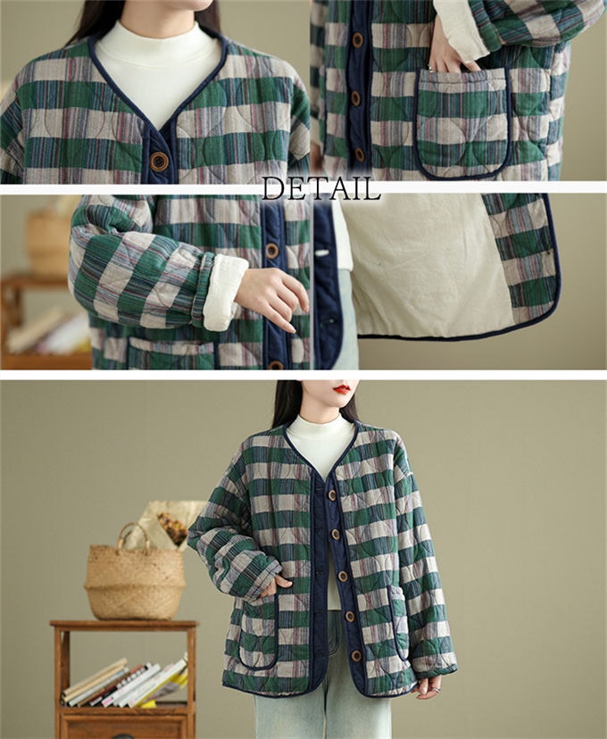 中綿コート レディース アウター ノーカラー 暖かい 防寒 おしゃれ ショートコート 中綿ジャケット 厚手 中綿入り 女性用 カジュアル 大きいサイズ チェック柄 きれいめ 20代 30代 40代 5 中綿コート レディース アウター ノーカラー 暖かい 防寒 おしゃれ ショートコート 中綿ジャケット 厚手 中綿入り 女性用 カジュアル 大きいサイズ チェック柄 きれいめ 20代 30代 40代 5