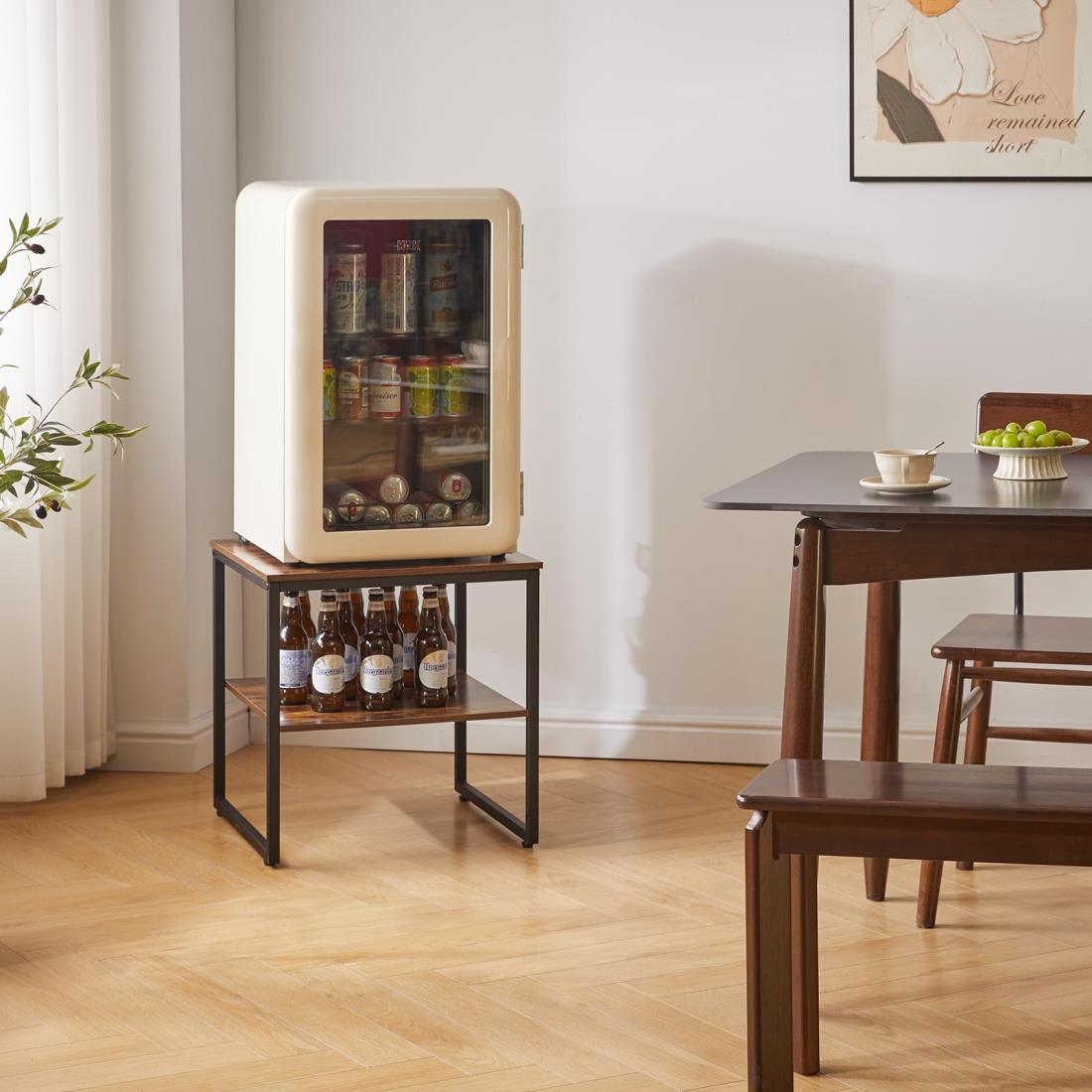今がチャンステーブル サイドテーブルの幅50奥行50高さ50cm ベッドサイドテーブル ローテーブル 正方形 小型冷蔵庫ラック 調節可能な収納棚付き プリンタースタンド 素朴なブラウン YD-TM15 今がチャンステーブル サイドテーブルの幅50奥行50高さ50cm ベッドサイドテーブル ローテーブル 正方形 小型冷蔵庫ラック 調節可能な収納棚付き プリンタースタンド 素朴なブラウン YD-TM15