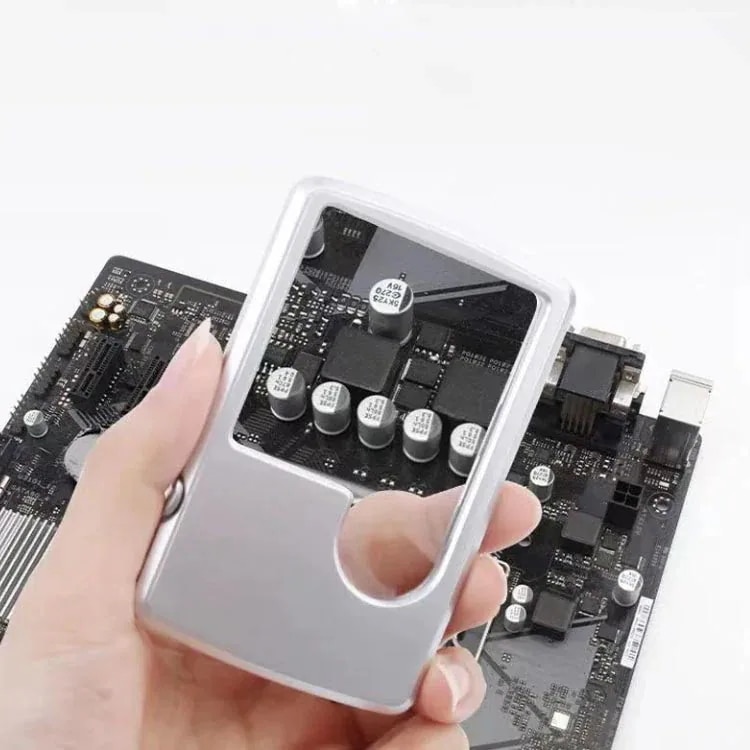 【20点セット】【急速出荷】ハンドルーペ 超薄型 虫眼鏡 虫メガネ LED スリム スリム 地図 手持ちルーペ ジュエリー 3倍 搭載 くっきり ハッキリ 老眼鏡 標本 LEDライト付き 6倍 読書